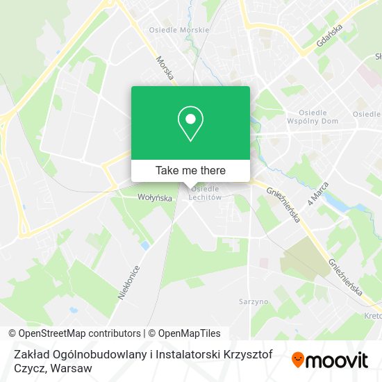 Zakład Ogólnobudowlany i Instalatorski Krzysztof Czycz map