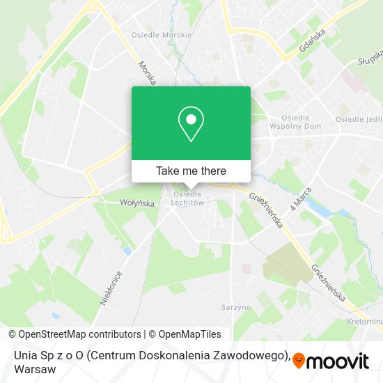 Unia Sp z o O (Centrum Doskonalenia Zawodowego) map