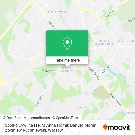 Spolka Cywilna H R M Anna Homik Danuta Morun Zbigniew Ruchniewski map