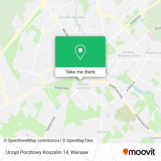 Urząd Pocztowy Koszalin 14 map