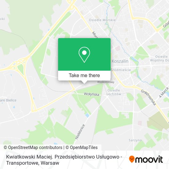 Kwiatkowski Maciej. Przedsiębiorstwo Usługowo - Transportowe map