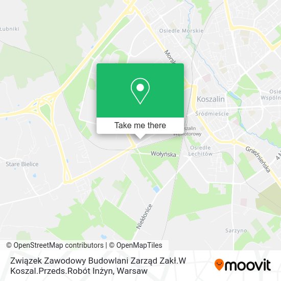 Związek Zawodowy Budowlani Zarząd Zakł.W Koszal.Przeds.Robót Inżyn map