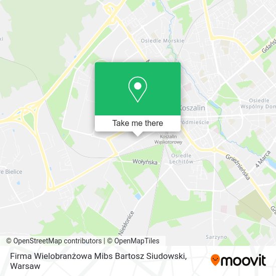 Firma Wielobranżowa Mibs Bartosz Siudowski map