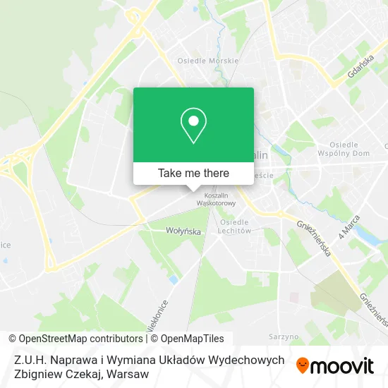 Карта Z.U.H. Naprawa i Wymiana Układów Wydechowych Zbigniew Czekaj