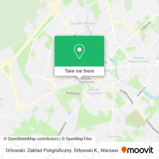 Карта Orłowski. Zakład Poligraficzny. Orłowski K.