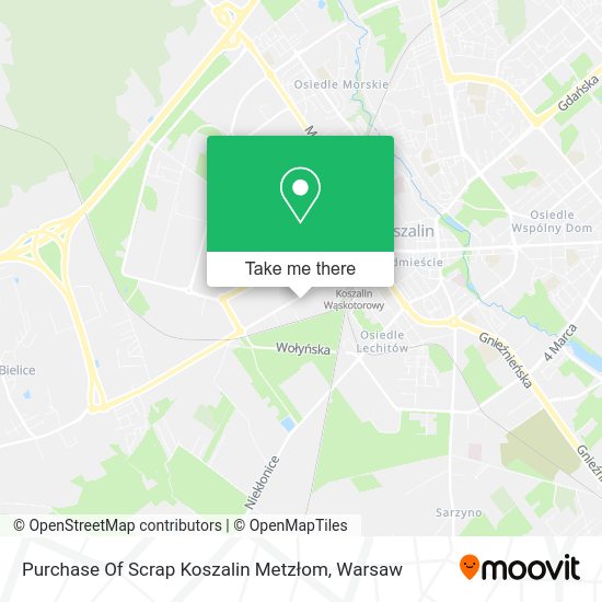 Purchase Of Scrap Koszalin Metzłom map