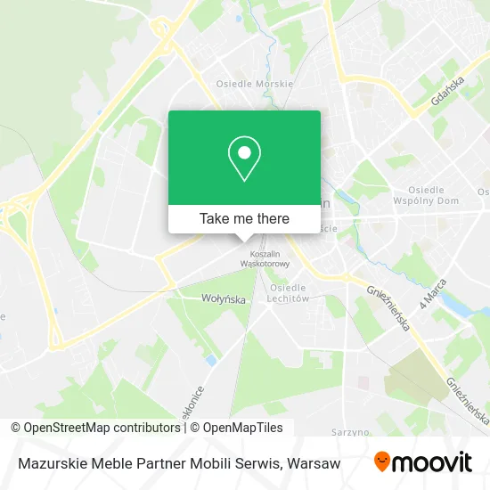 Карта Mazurskie Meble Partner Mobili Serwis