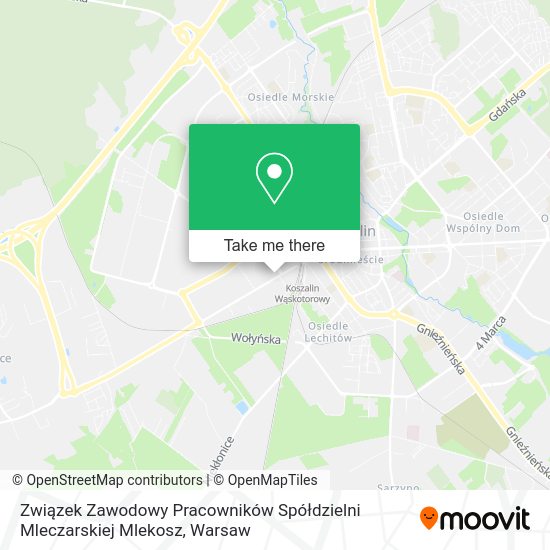 Związek Zawodowy Pracowników Spółdzielni Mleczarskiej Mlekosz map