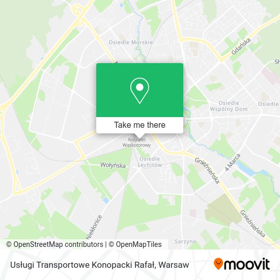 Карта Usługi Transportowe Konopacki Rafał