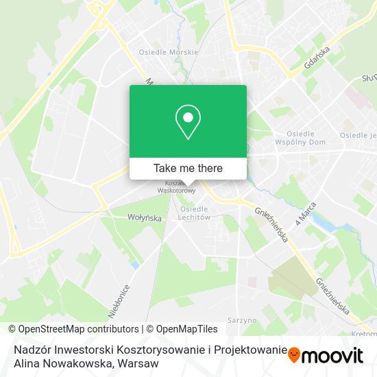 Nadzór Inwestorski Kosztorysowanie i Projektowanie Alina Nowakowska map