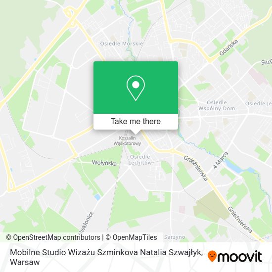 Mobilne Studio Wizażu Szminkova Natalia Szwajłyk map