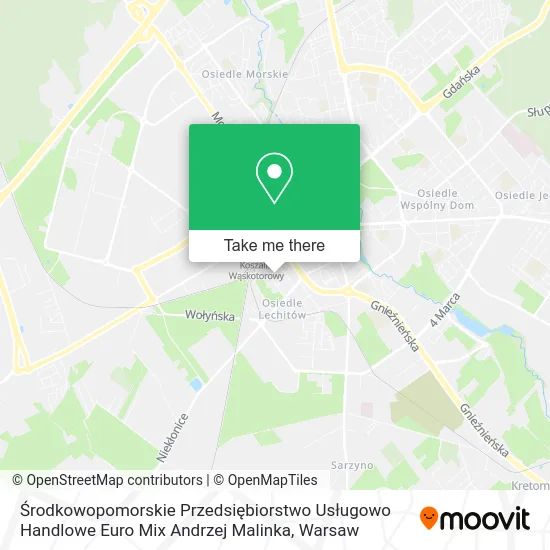 Карта Środkowopomorskie Przedsiębiorstwo Usługowo Handlowe Euro Mix Andrzej Malinka