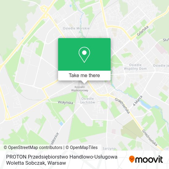 PROTON Przedsiębiorstwo Handlowo-Usługowa Woletta Sobczak map