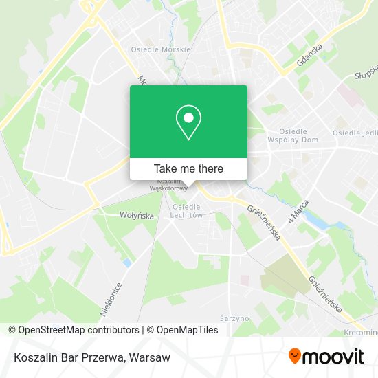 Koszalin Bar Przerwa map