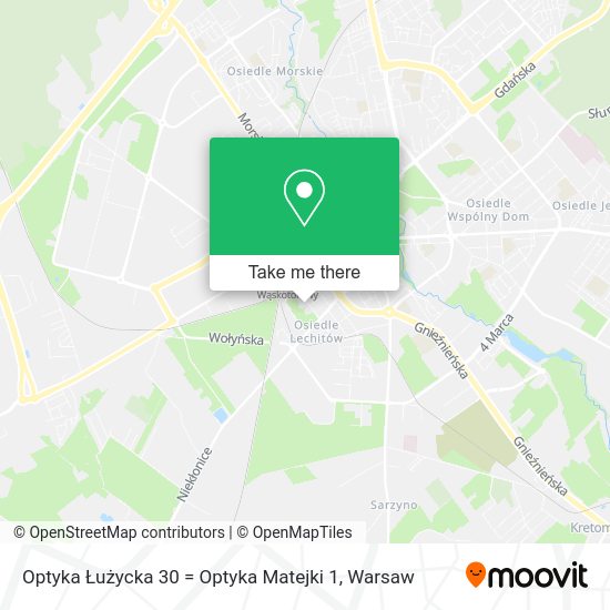 Optyka Łużycka 30 = Optyka Matejki 1 map