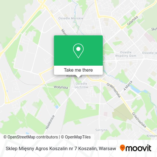 Sklep Mięsny Agros Koszalin nr 7 Koszalin map