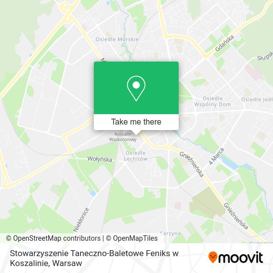 Stowarzyszenie Taneczno-Baletowe Feniks w Koszalinie map