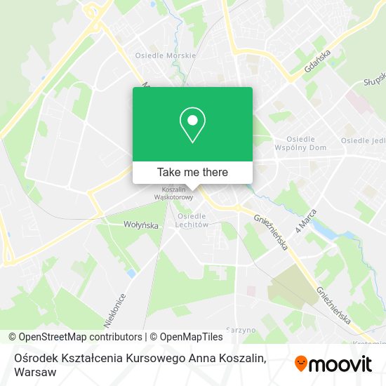 Ośrodek Kształcenia Kursowego Anna Koszalin map