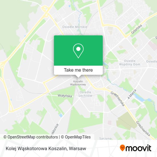 Kolej Wąskotorowa Koszalin map