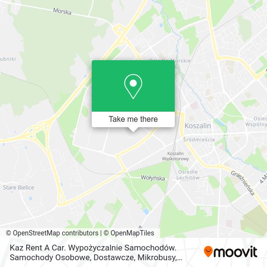 Kaz Rent A Car. Wypożyczalnie Samochodów. Samochody Osobowe, Dostawcze, Mikrobusy map