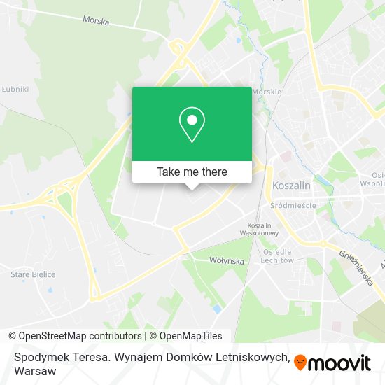 Spodymek Teresa. Wynajem Domków Letniskowych map