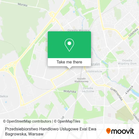 Карта Przedsiebiorstwo Handlowo Uslugowe Eval Ewa Bagrowska