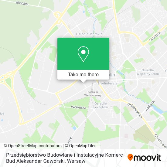 Карта Przedsiębiorstwo Budowlane i Instalacyjne Komerc Bud Aleksander Gaworski