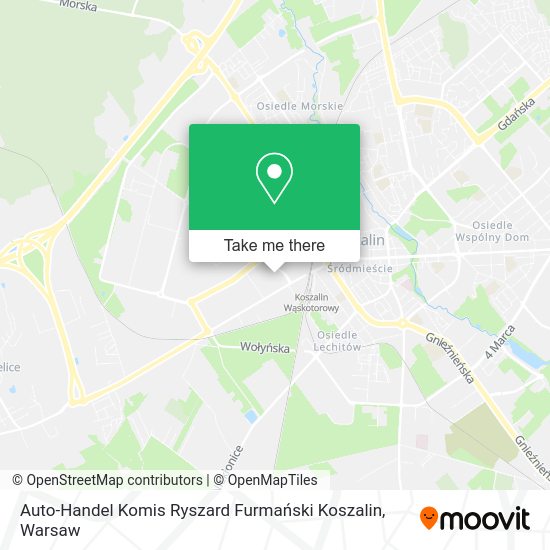 Карта Auto-Handel Komis Ryszard Furmański Koszalin