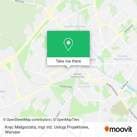 Kręc Małgorzata, mgr inż. Usługi Projektowe map