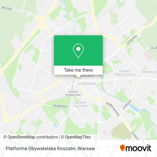 Карта Platforma Obywatelska Koszalin