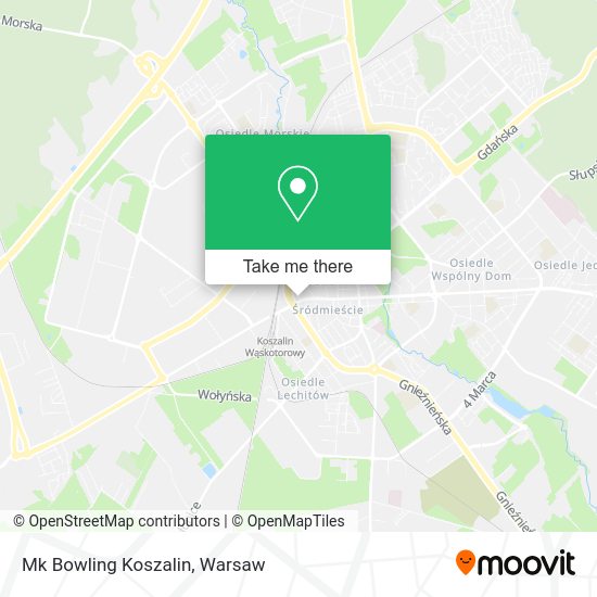 Mk Bowling Koszalin map