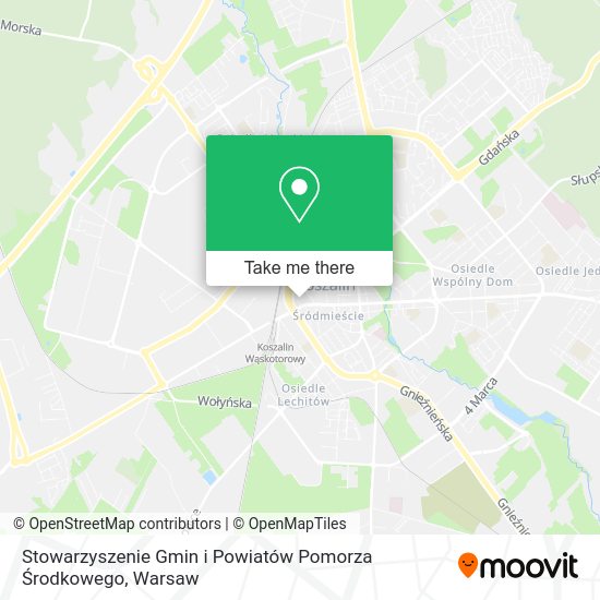 Stowarzyszenie Gmin i Powiatów Pomorza Środkowego map