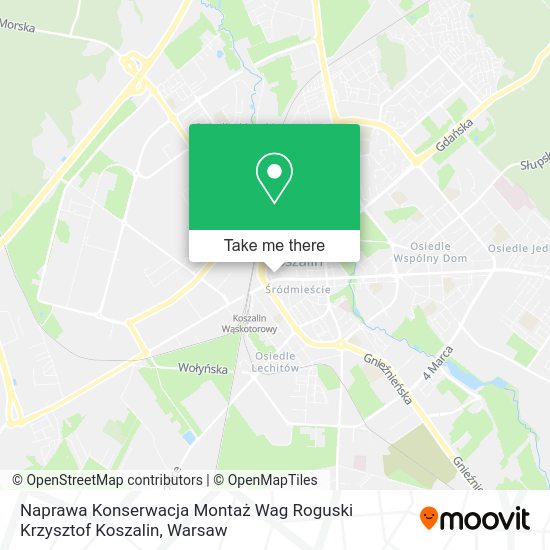 Naprawa Konserwacja Montaż Wag Roguski Krzysztof Koszalin map