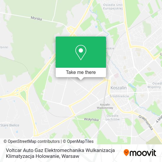 Voltcar Auto Gaz Elektromechanika Wulkanizacja Klimatyzacja Holowanie map