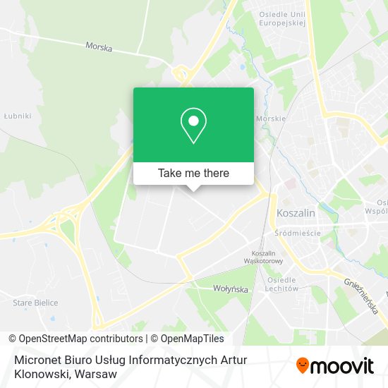 Micronet Biuro Usług Informatycznych Artur Klonowski map