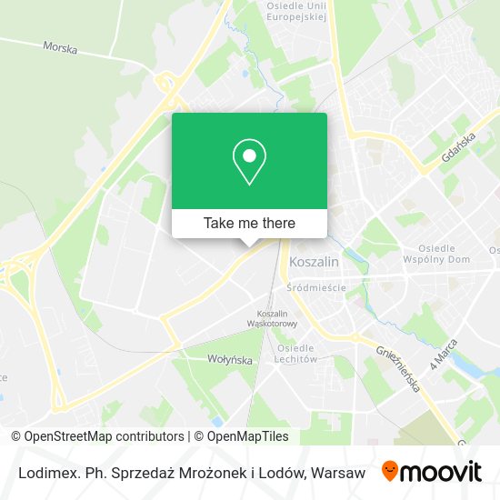 Lodimex. Ph. Sprzedaż Mrożonek i Lodów map