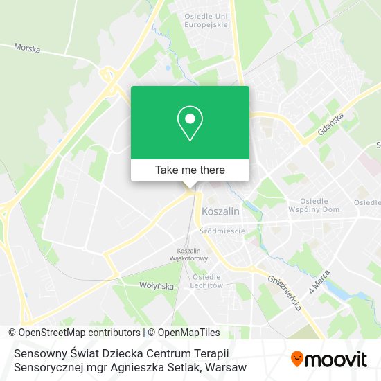Sensowny Świat Dziecka Centrum Terapii Sensorycznej mgr Agnieszka Setlak map