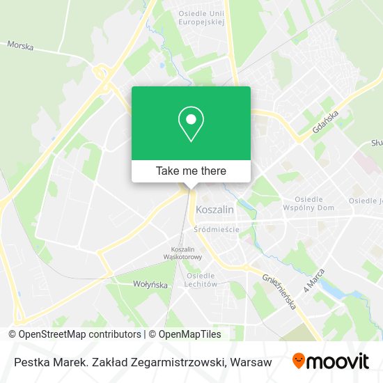 Pestka Marek. Zakład Zegarmistrzowski map