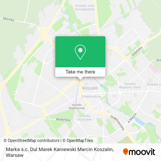 Marka s.c. Dul Marek Kaniewski Marcin Koszalin map