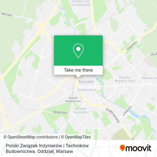 Polski Związek Inżynierów i Techników Budownictwa. Oddział map