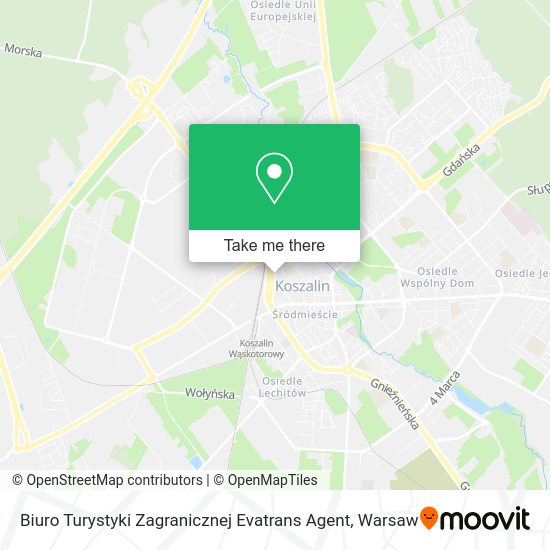 Biuro Turystyki Zagranicznej Evatrans Agent map