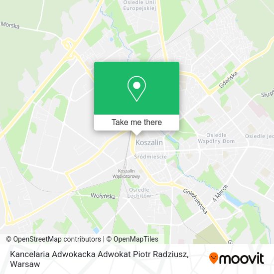 Kancelaria Adwokacka Adwokat Piotr Radziusz map