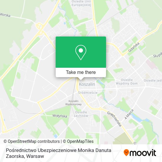 Pośrednictwo Ubezpieczeniowe Monika Danuta Zaorska map