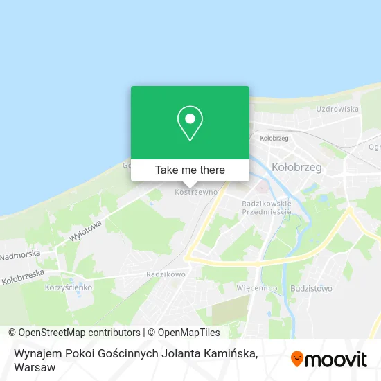 Карта Wynajem Pokoi Gościnnych Jolanta Kamińska
