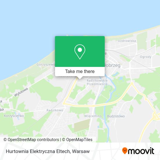 Hurtownia Elektryczna Eltech map