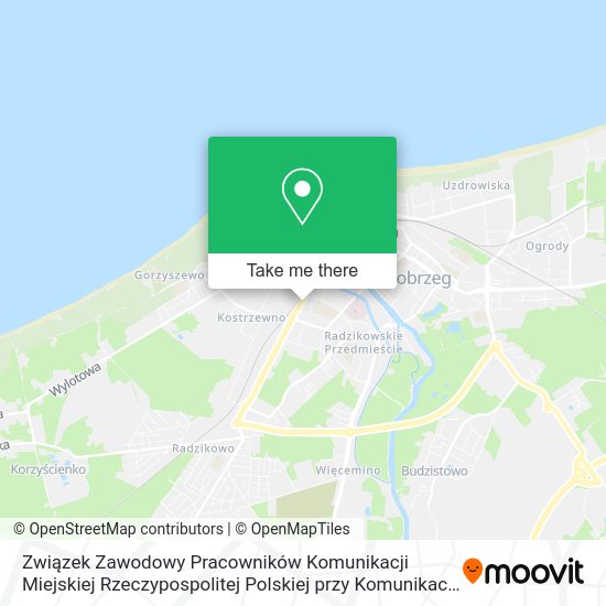 Związek Zawodowy Pracowników Komunikacji Miejskiej Rzeczypospolitej Polskiej przy Komunikacji Miejs map