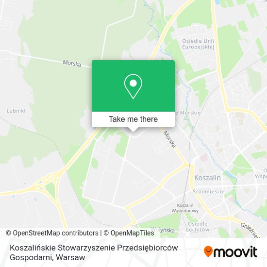 Koszalińskie Stowarzyszenie Przedsiębiorców Gospodarni map