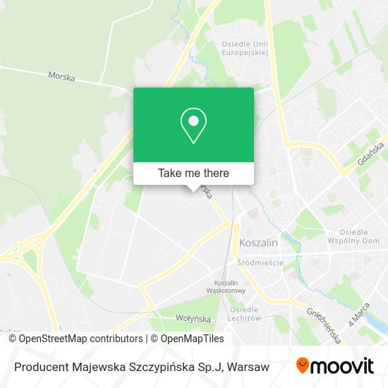 Producent Majewska Szczypińska Sp.J map