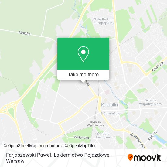 Farjaszewski Paweł. Lakiernictwo Pojazdowe map