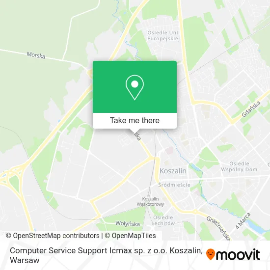 Карта Computer Service Support Icmax sp. z o.o. Koszalin